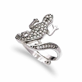 Lizard Shape Adjustable Design Ring Turkish Handmade Wholesale 925 Sterling Silver Jewelry